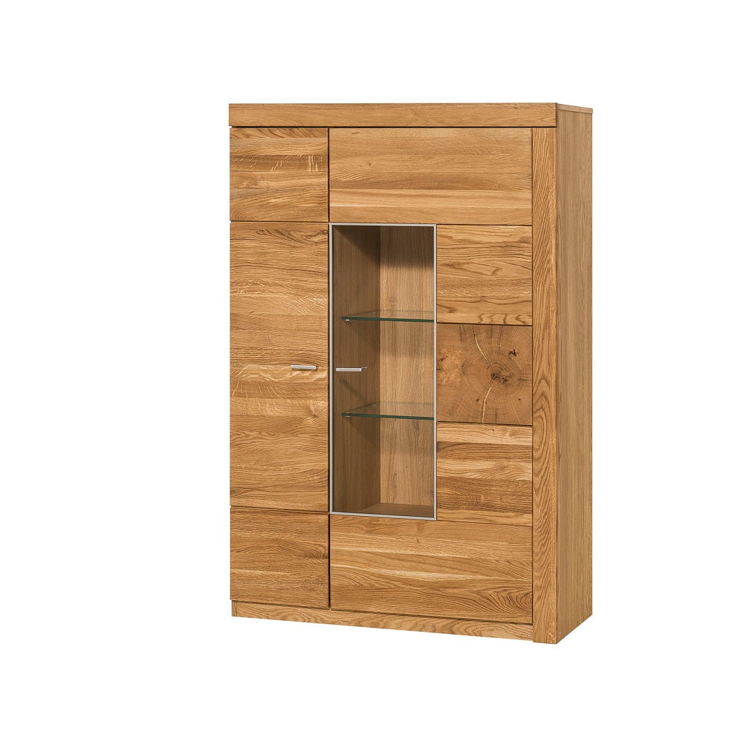 
                  
                    Highboard Front Eiche massiv mit Hirnholzscheibe - Velle
                  
                