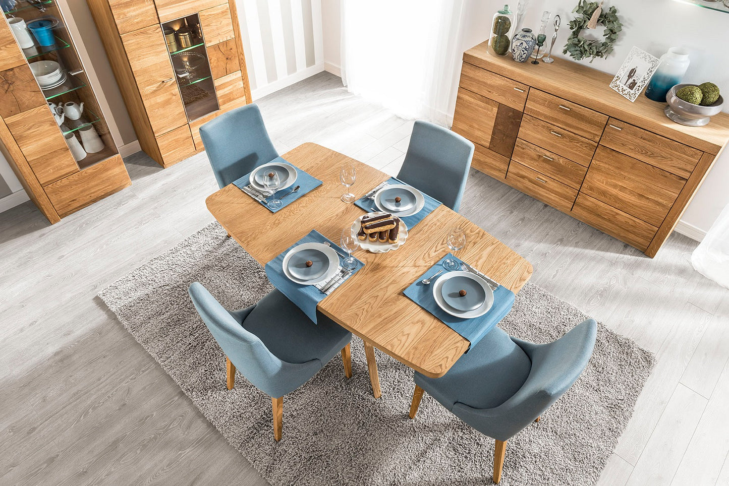
                  
                    Sideboard Front Eiche massiv Hirnholzscheibe - Velle
                  
                