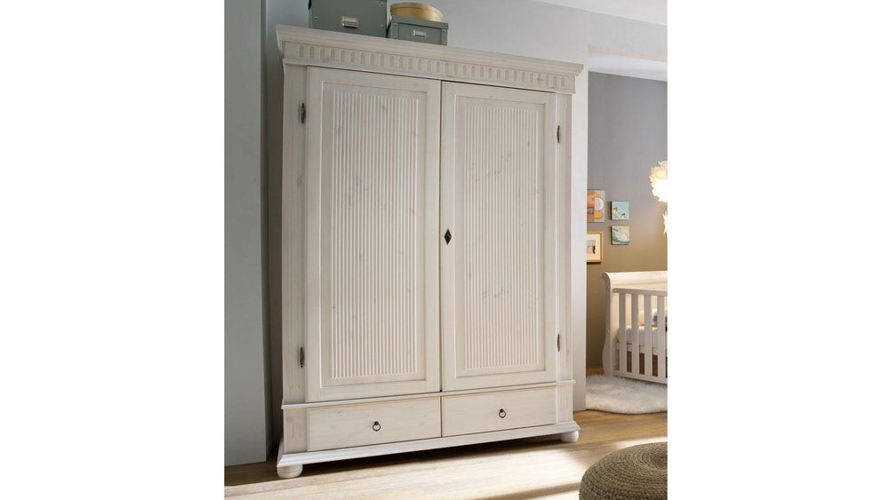 
                  
                    Babyzimmer 5 tlg. Kiefer massiv weiss lasiert Landhausstil - Helsinki
                  
                