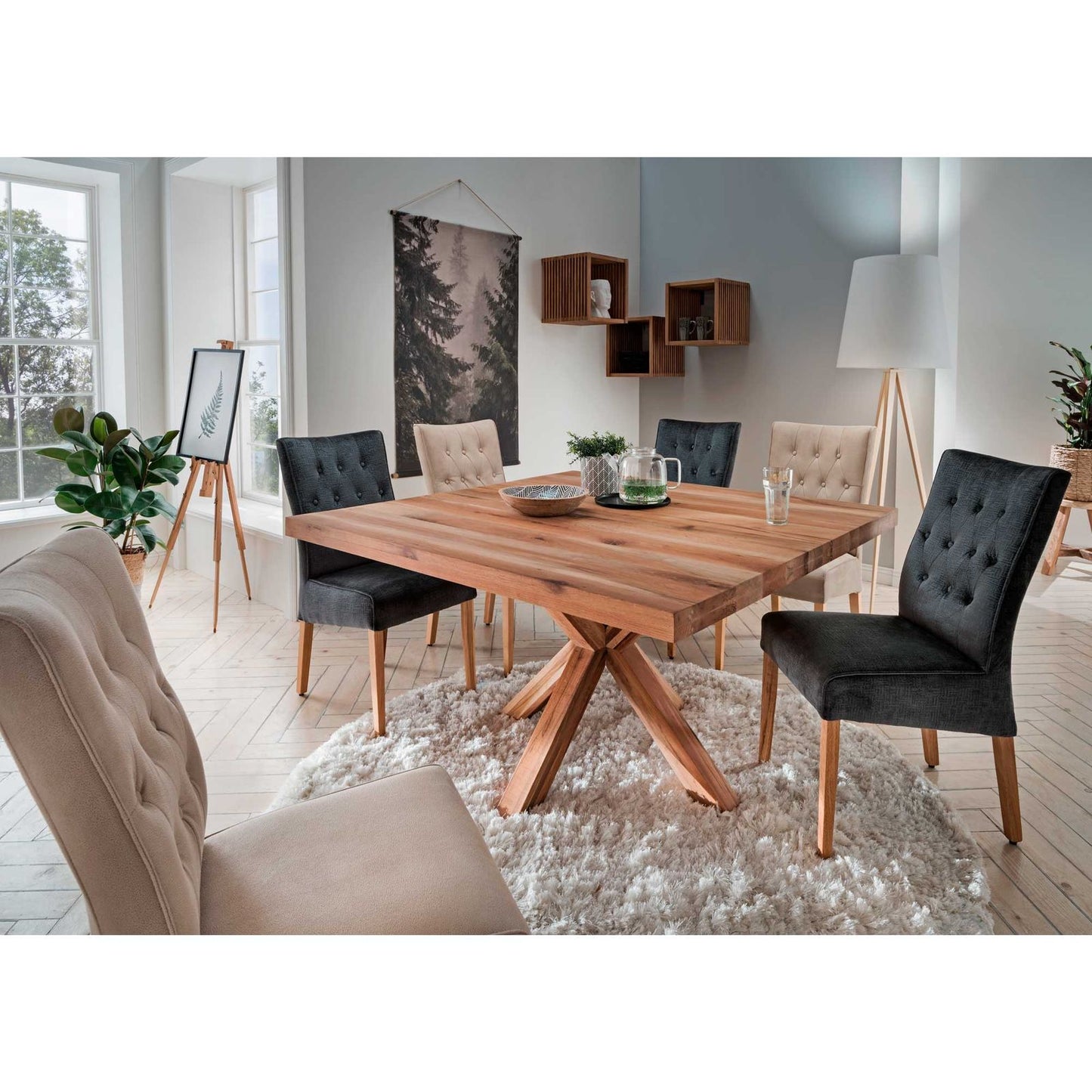 
                  
                    Esstisch 120 x 120 cm Eiche massiv - Star
                  
                