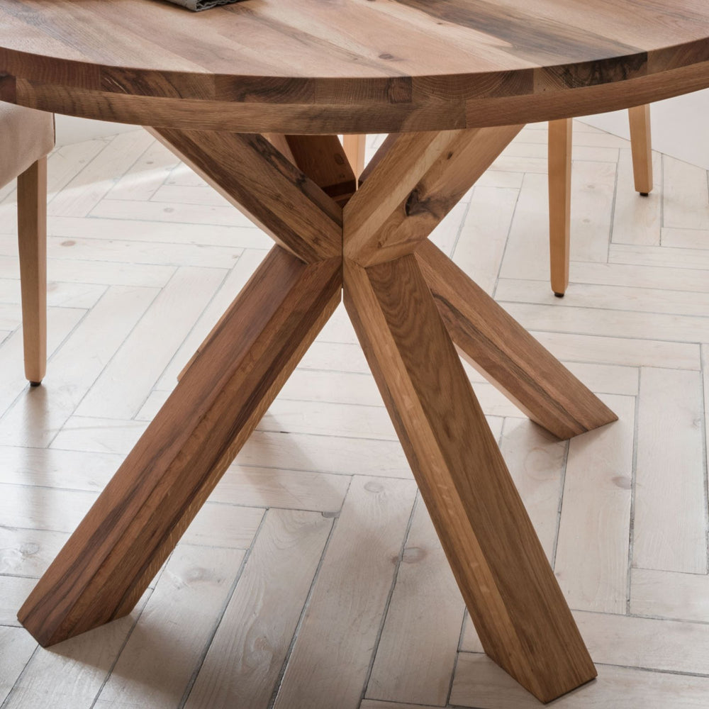 
                  
                    Esstisch rund 120 cm Eiche massiv - Star
                  
                