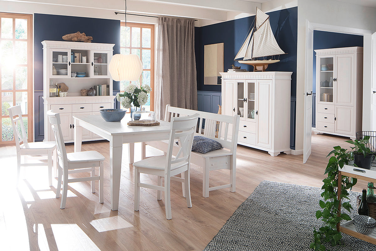
                  
                    TV-Anrichte Kiefer massiv Landhausstil weiß - Lyon
                  
                