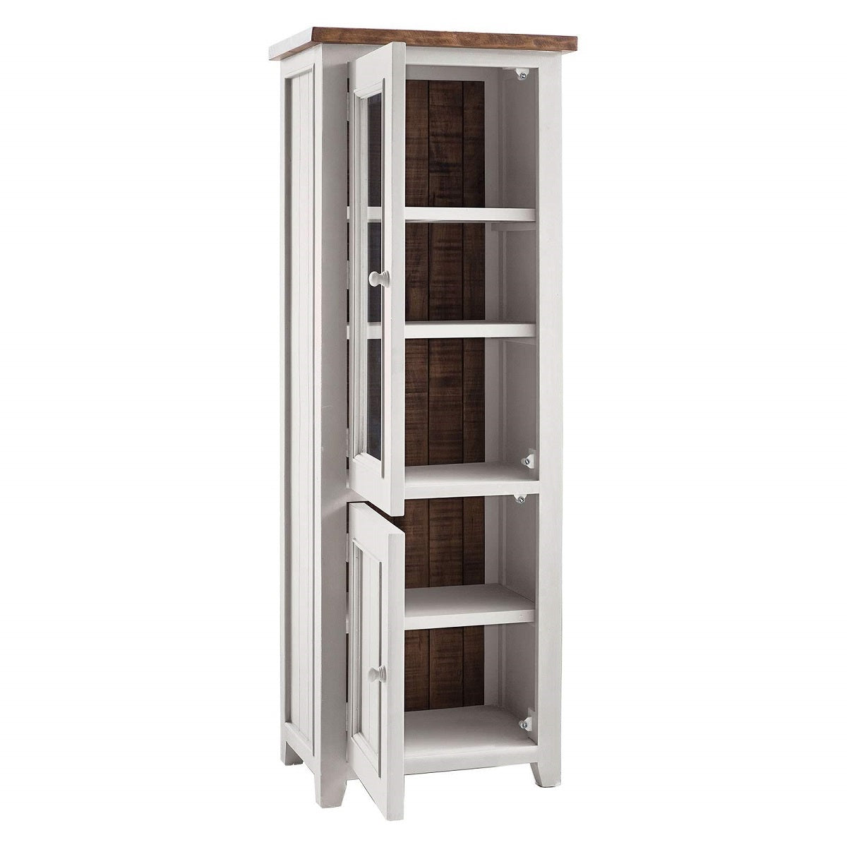 
                  
                    Vitrine 1 trg. Pinie massiv recycelt Weiss / Natur Landhaus Byron
                  
                
