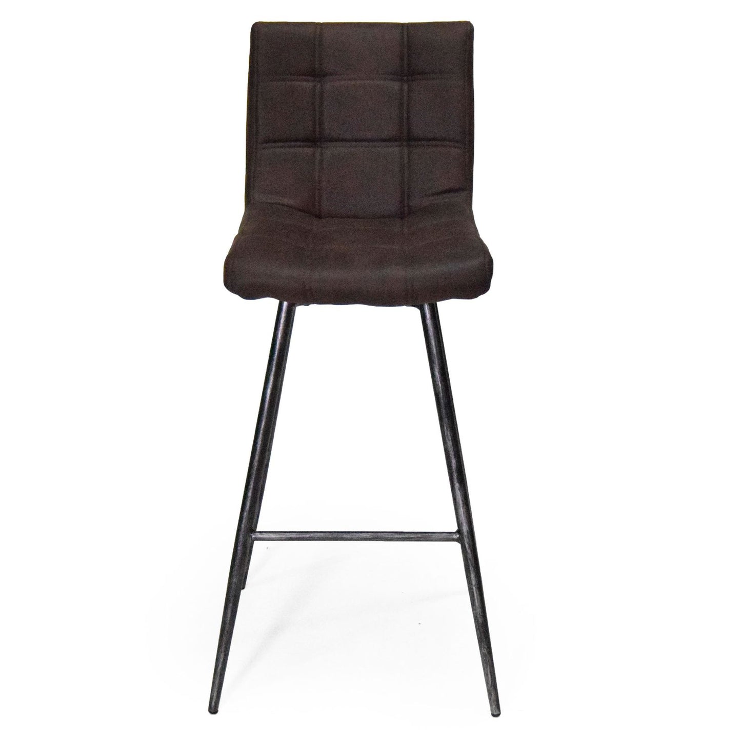 
                  
                    Barhocker 2er-Set Polsterbezug braun / Metallgestell - Lina
                  
                