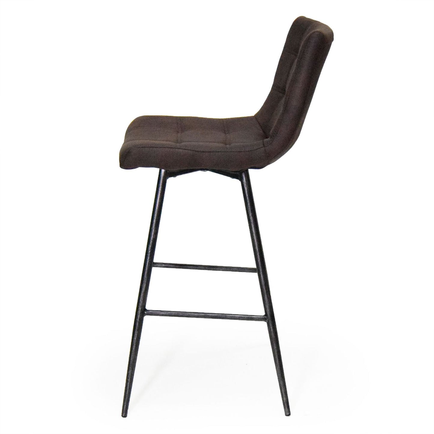 
                  
                    Barhocker 2er-Set Polsterbezug braun / Metallgestell - Lina
                  
                