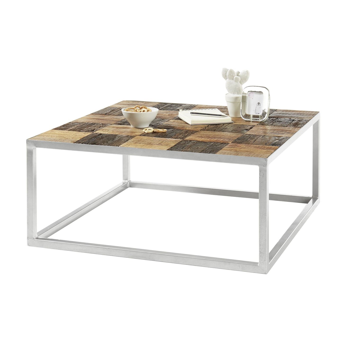 
                  
                    Couchtisch 80 x 80 Echtholz Used Wood Metallgestell - Bino
                  
                