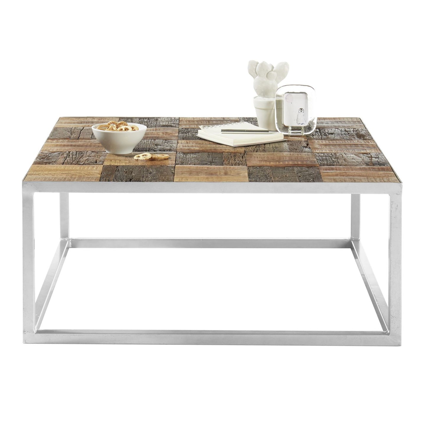 
                  
                    Couchtisch 80 x 80 Echtholz Used Wood Metallgestell - Bino
                  
                