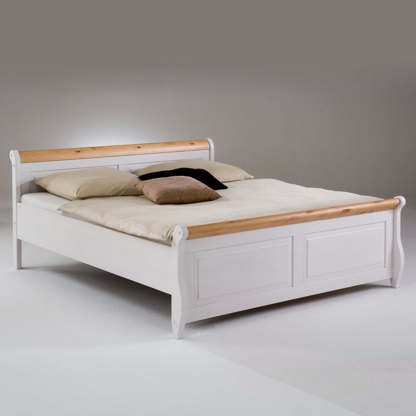 
                  
                    Malta Bett Kiefer massiv 160 x 200 cm weiß antik
                  
                