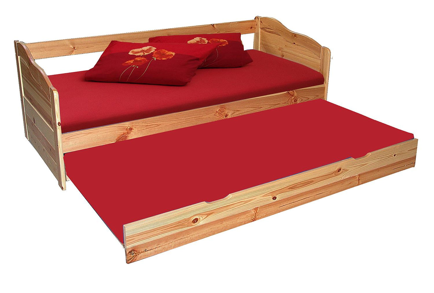 
                  
                    Mira Sofabett Bett Holzbett Jugendbett Kiefer massiv natur lackiert  - 9814-Mir-090
                  
                