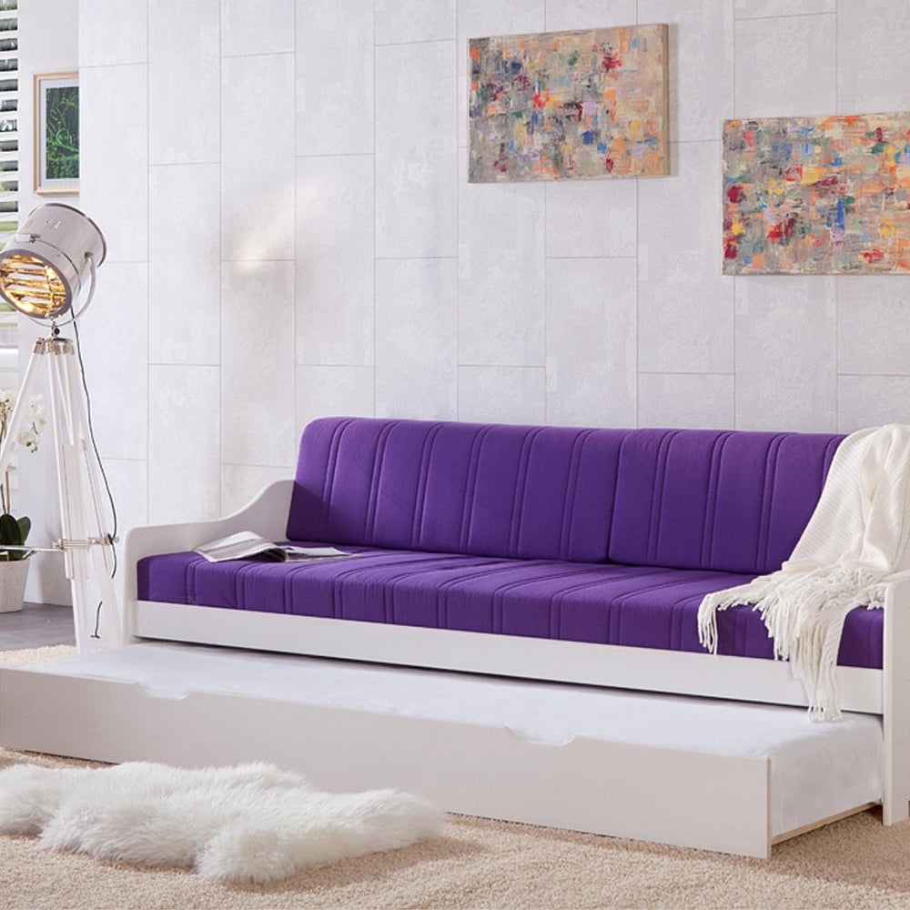 Mira Sofabett Bett Jugendbett Kiefer massiv weiß 90 x 200 cm  - 9814-Mir-90/W
