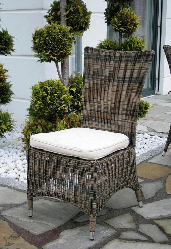 Kampen Gartenstuhl Stuhl Gartensessel inkl. Sitzkissen Geflecht mixed brown - 99000134