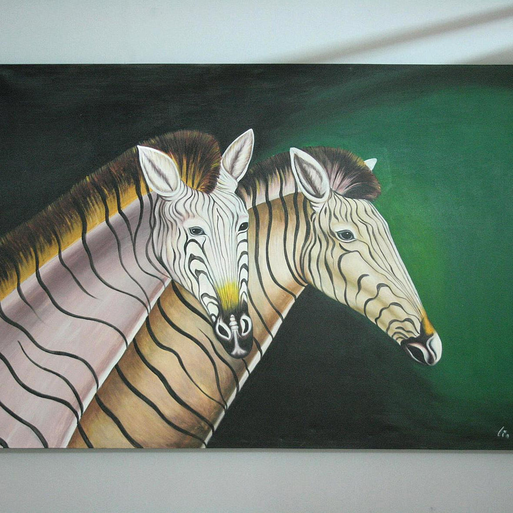 Bild auf Leinwand 170 x 130 Motiv Zebra - 175-130x170