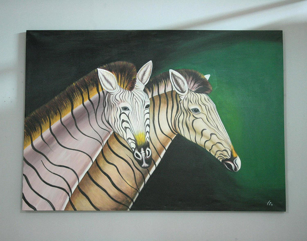 Bild auf Leinwand 170 x 130 Motiv Zebra - 175-130x170