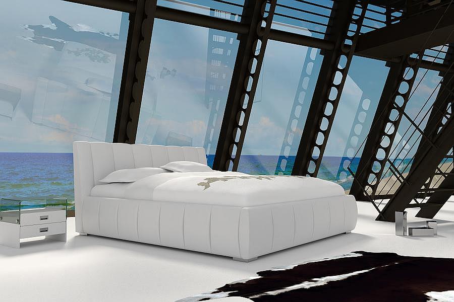 
                  
                    Doppelbett Polsterbett Bett 180 x 200 cm Novello Soft Lederoptik weiß Rialto
                  
                