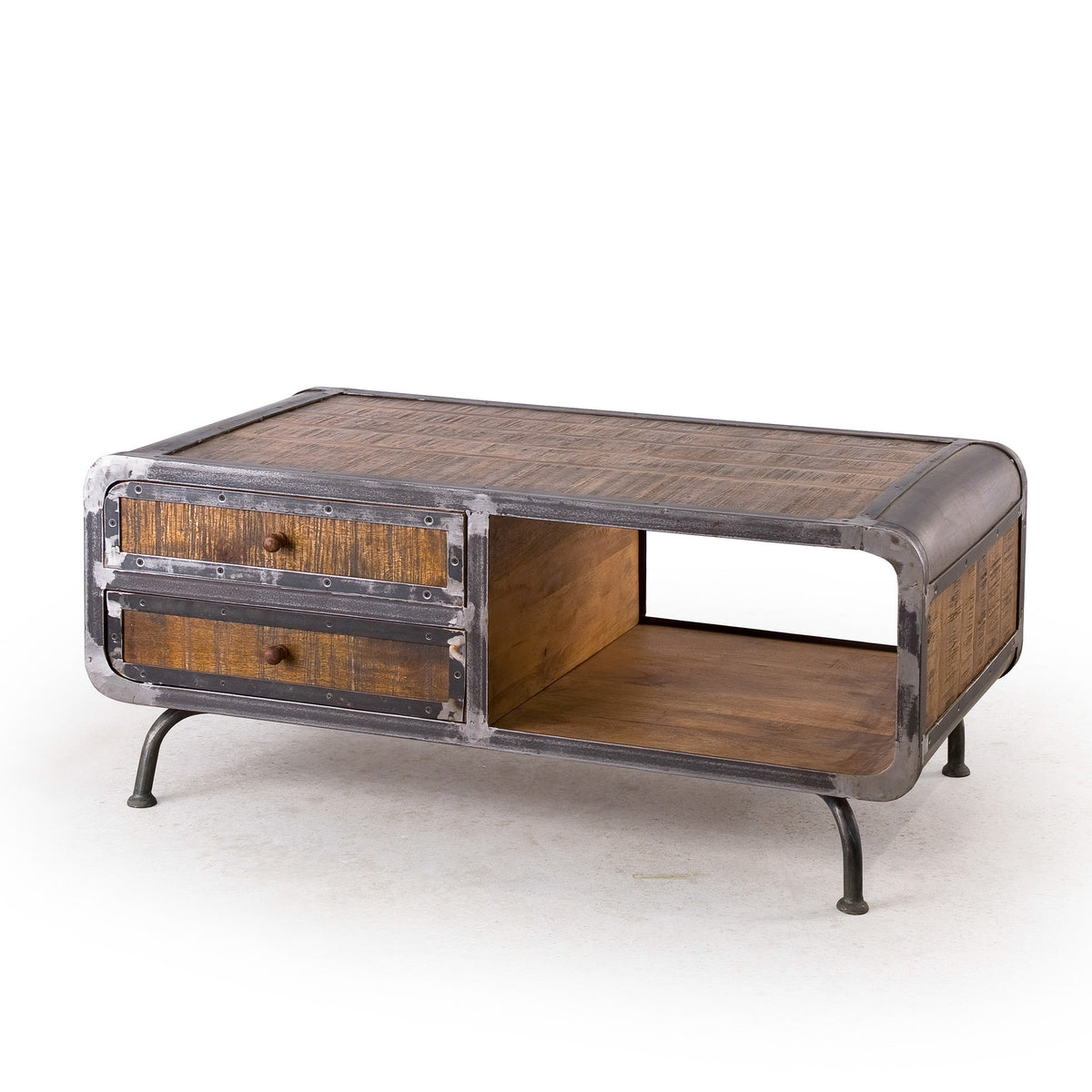Couchtisch 120 x 60 Mango massiv Metall Saigon