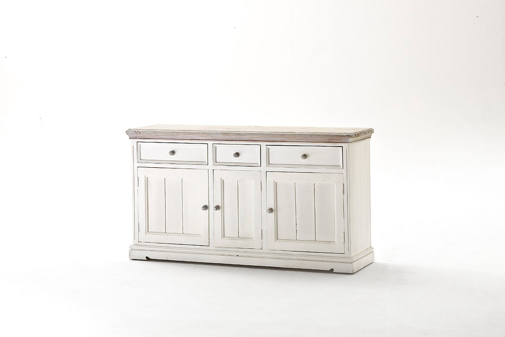 Sideboard Kiefer massiv Landhausstil weiss / white sanded- Opus