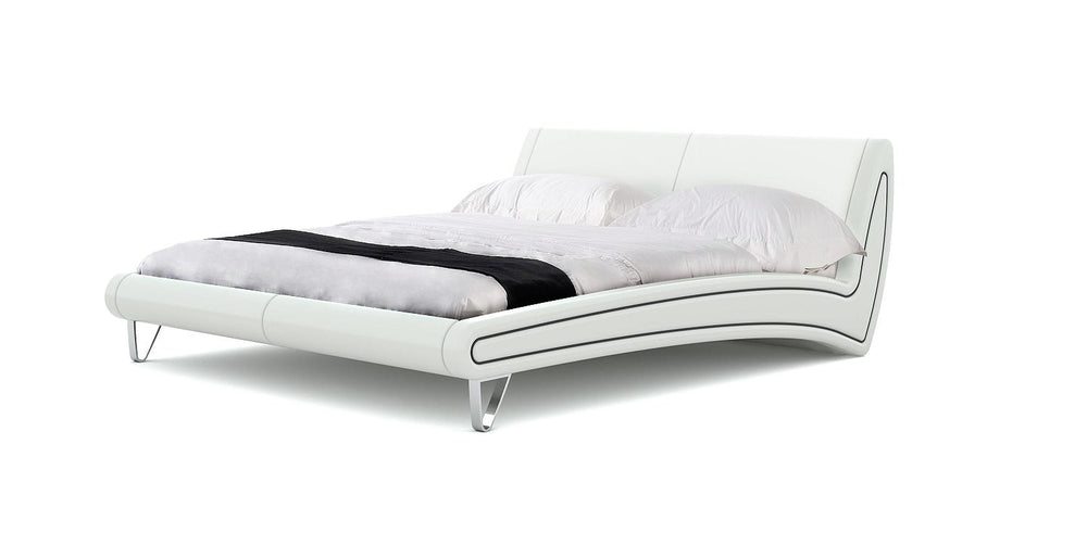 
                  
                    Futonbett Novello Soft Lederoptik weiß - grau Stardust, 180 x 200 cm - 50050054
                  
                