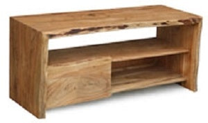 TV-Schrank Akazie massiv natur lackiert mit Baumkante Natural Shape